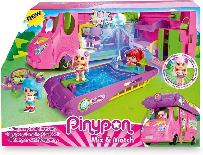 Pinypon Cool Caravan set de juguete y accesorios divertidos con 1 figura para niños 4 8 años famosa 700015070