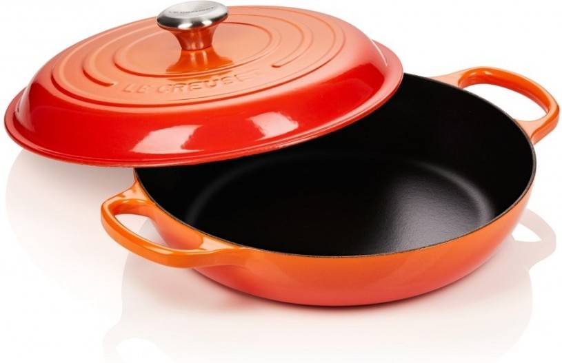 Cacerola Le Creuset naranja hierro fundido 30 cm para asado