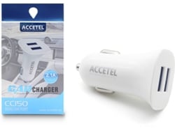 Cargador de coche ACCETEL 2.1A 2xUSB Blanco