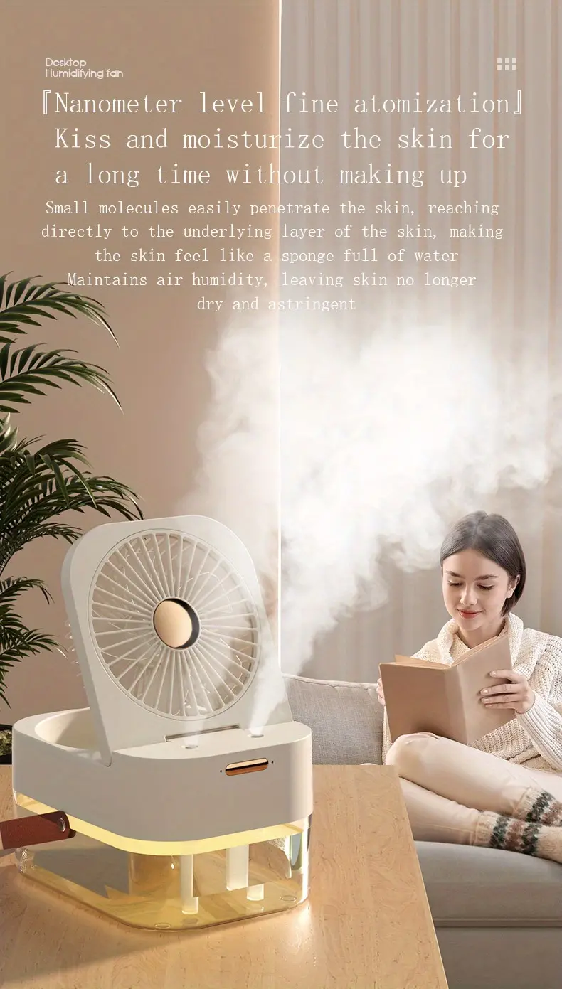 Ventilador RAMPOW de enfriamiento de humidificación 4000mAh