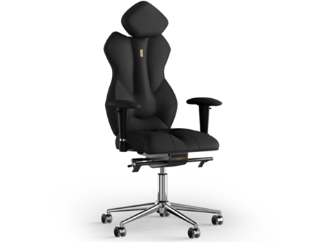 Silla de Escritorio Ergonomica KULIK SYSTEM Royal PU Cuero (Negro -130x50x50cm)