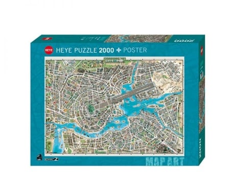 Puzzle 2000 Pcs Map Art, City of Pop (14 años)