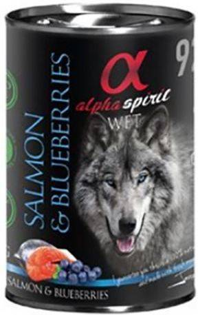 Pienso para Perros ALPHA SPIRIT (6x400 g - Húmeda - Adulto - Sabor: Salmón con Arándanos)