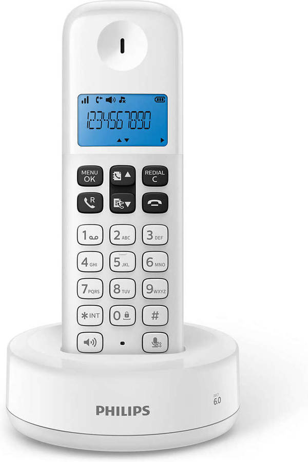 Teléfono Fijo PHILIPS D1611W/34 Blanco