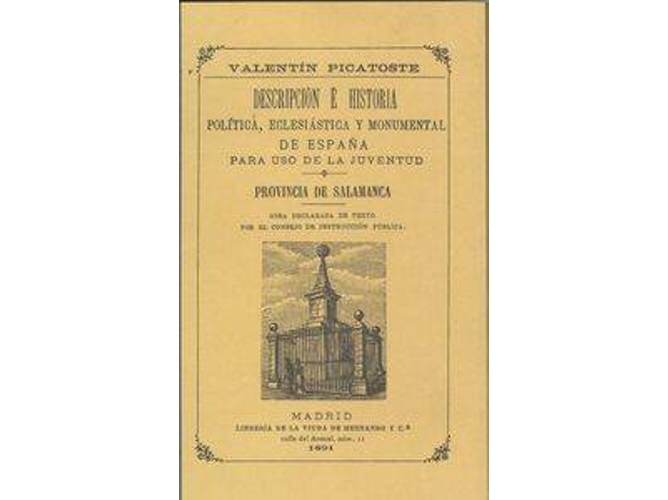 Libro Provincia De Salamanca.Descripción E Historia de Valentín Picatoste (Español)