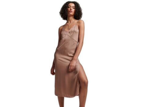 Vestido camisola de satén para mujer Superdry Studios (Tam: M)