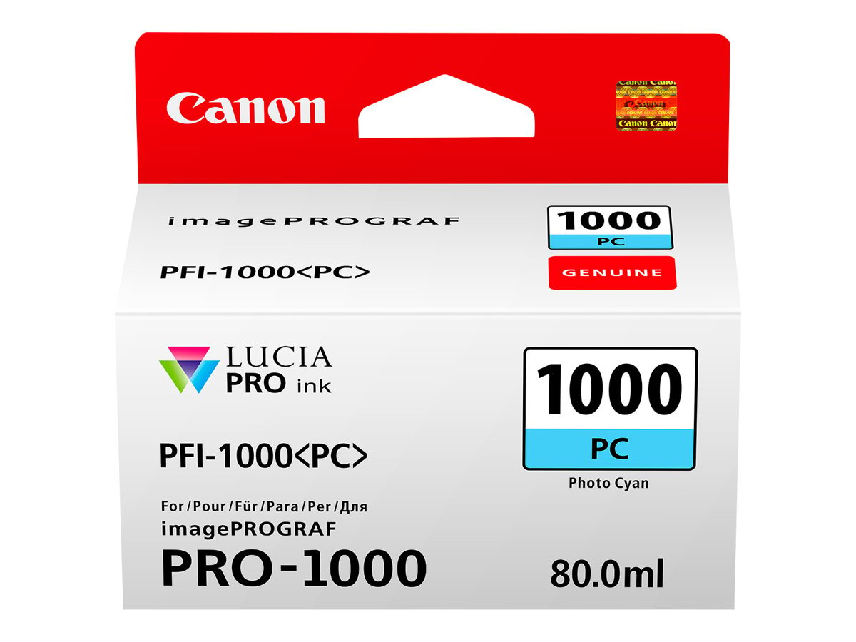 Cartucho De Tinta original canon pfi1000 para imageprograf pro1000 catucho pfi1000pc cian impresora 0550c001