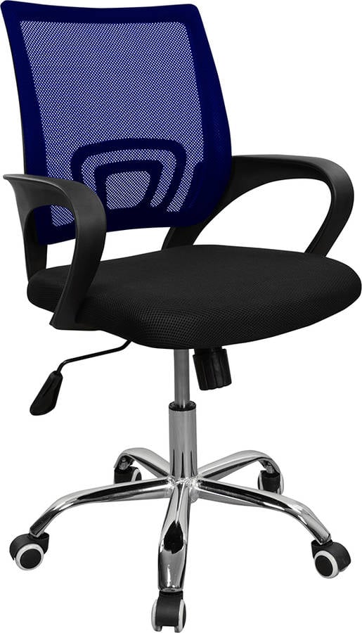 Silla de Oficina IMPERIAL RELAX Azul (Brazos Ajustables - Tela)