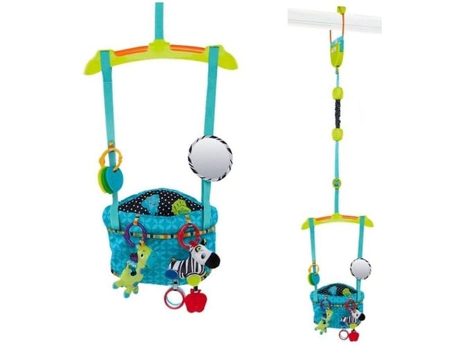 Bright Starts Saltador puerta bounce ’n spring deluxe™ azul bebe aventurero selva