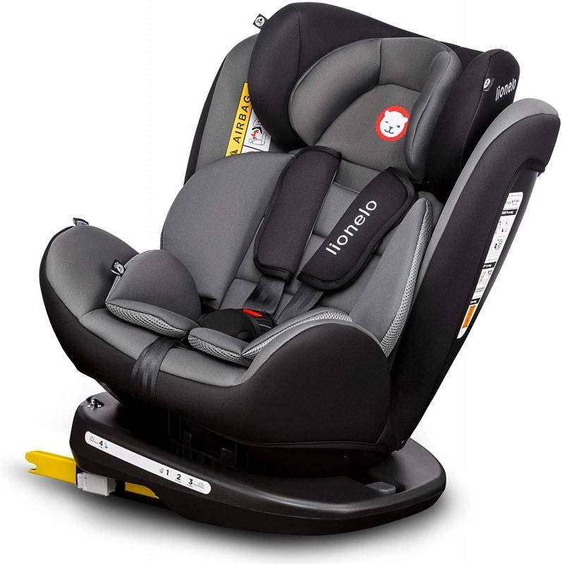 Lionelo Bastiaan Silla coche 360 grados 036 kg ajuste del respaldo almohadillas antideslizantes para el reposacabezas 7 puntos sideprotect sistema auto 360º isofix 0+123