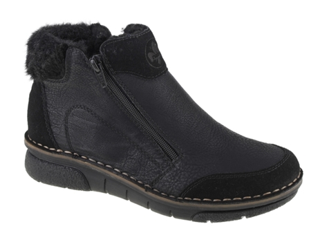 Zapatos RIEKER Mujer (Cuero Sintético - Negro - 38)