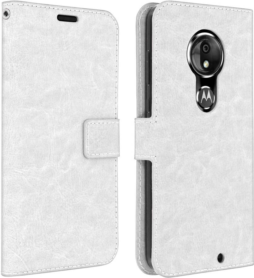 Funda Motorola Moto G7, G7 Plus AVIZAR Wallet Blanco