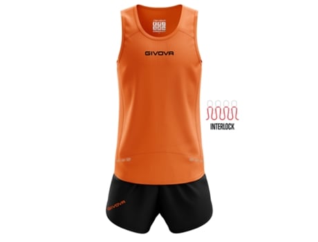 Top Unisex para Running GIVOVA Multicolor Naranja (L)