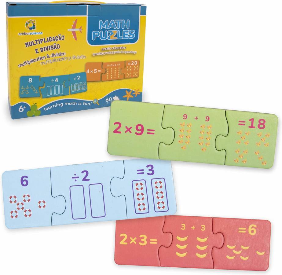 Puzzle 2D AMBARSCIENCE Math - Multiplicació y División (Edad Minima: 6 años)