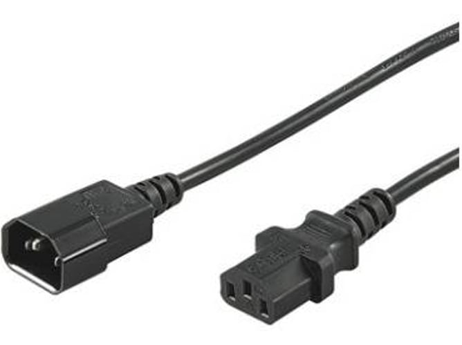 Cable de Alimentación GOOBAY 50081 Macho/Hembra 2m Negro