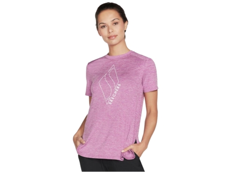 Camiseta SKECHERS Mujer (Algodón - Morado - M)