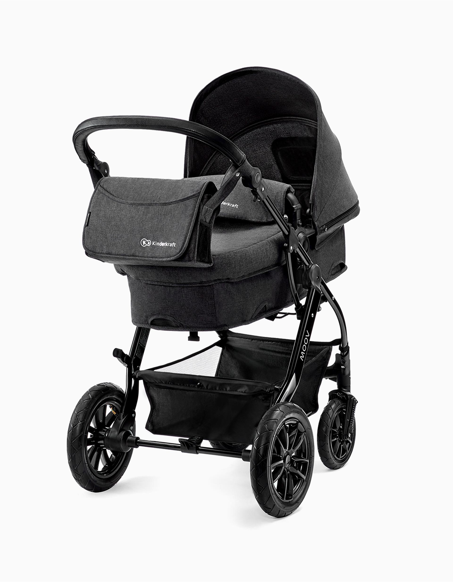 Kinderkraft Carrito Bebé 3 piezas moov capazo silla paseo coche negro de trio in 1