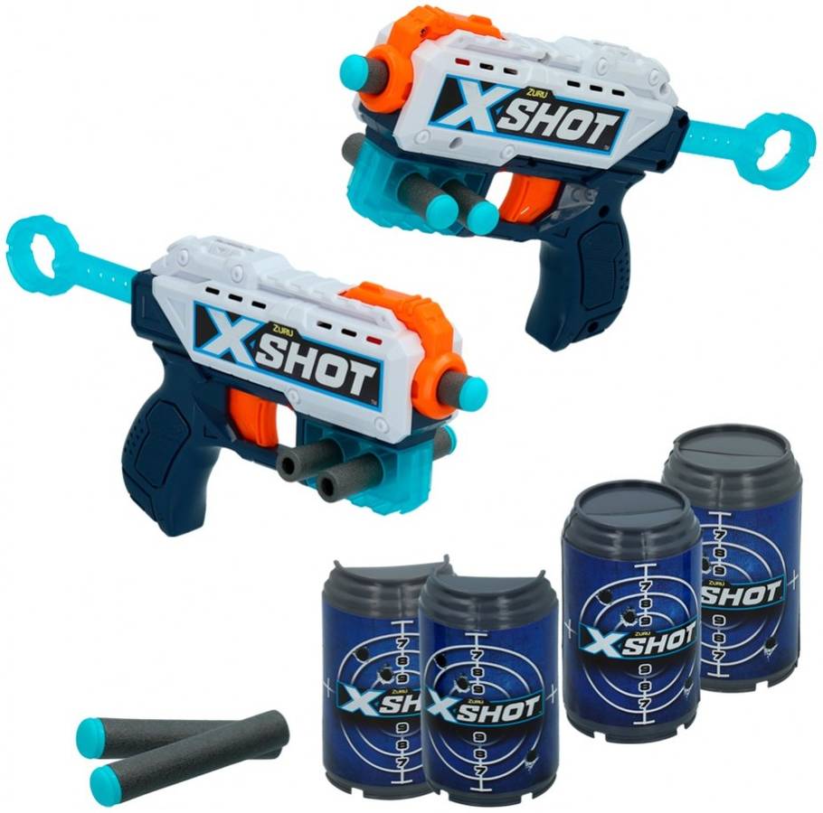 Conjunto de 2 Lanzadores ZURU X-Shot: Recoil (Con 6 Latas)