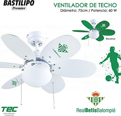 Ventilador de Techo BASTILIPO Real Betis