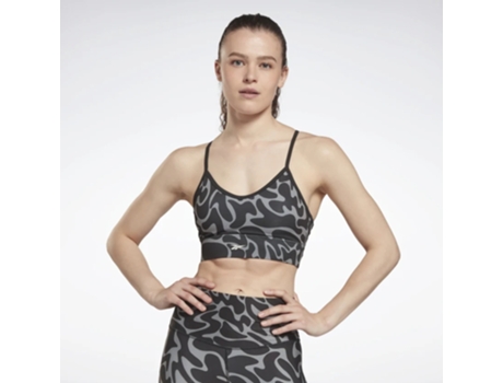 Sujetador de Mujer REEBOK Aop Tri Back Negro (L)