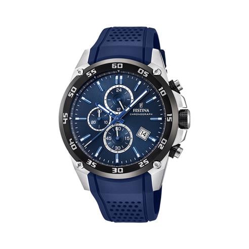 Reloj FESTINA Hombre (Piel - Azul)