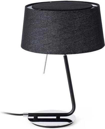 Faro Barcelona Hotel 29947 sobremesas y de pie 20w metal pantalla textil color negro mesa e27 20