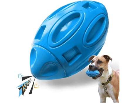 Juguetes para perros chirriantes para masticadores agresivos: pelota de goma para masticar cachorros con chirriador, juguete para mascotas casi ind...