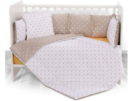 Juego de Textil de Cama LORELLI LILY Ranforce Crowns Latte (4 Piezas)