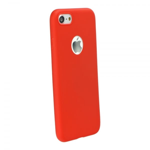 Funda Iphone 7 8 forcell soft rojo carcasa touch silicona de