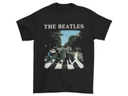 Camiseta ROCKINSTONE con logo y Abbey Road de los Beatles (Algodón - XL)