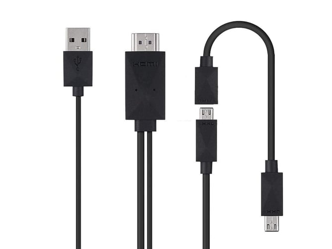 Cable Adaptador Kit MHL Micro USB 5 pin / 11 pin para HDMI para Smartphones / Tablet (HDTV)