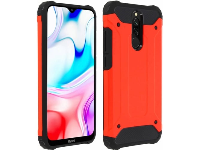 Carcasa Xiaomi Redmi 8, Redmi 8A AVIZAR Anticaídas Rojo