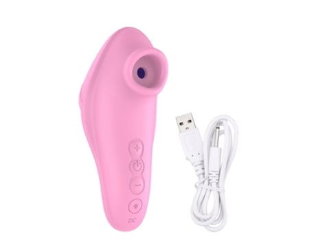 Vibrador de succión de dedo recargable USB con 10 modos para adultos (rosa) VEANXIN