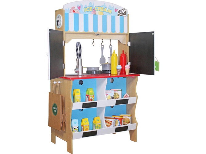 Woomax Heladería Con cocinita de madera colorbaby 85290 60x40x109cm