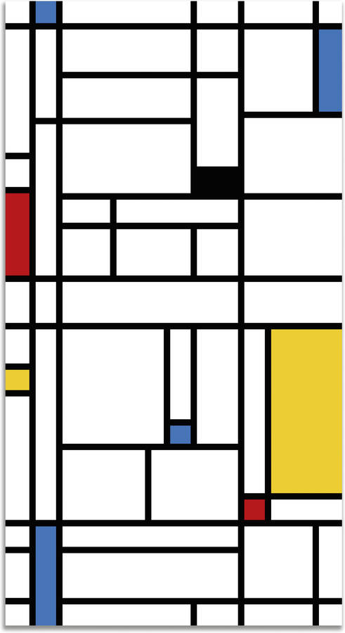 Alfombra HOME & LIVING Mondrian (Multicolor - 40x80 cm - Vinilo)