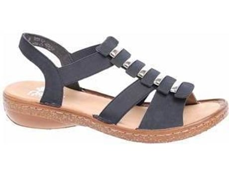 Sandalias RIEKER 6285014 Mujer (37 - Negro y Marrón)