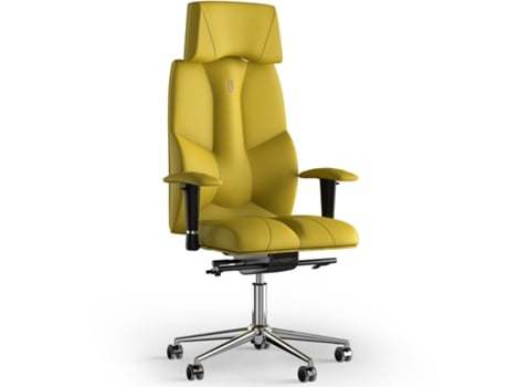 Silla de Oficina KULIK SYSTEM Business PU Cuero (Amarelo -130x50x50cm)