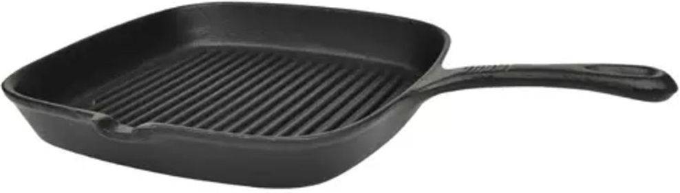 Vidaxl Cacerola Parrilla del hierro fundida cuadrada sarten grill 24 x 23 36.5x24.5