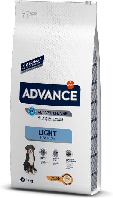 Pienso para Perros ADVANCE Light (14Kg - Razas Grandes - Sabor: Pollo y Arroz)