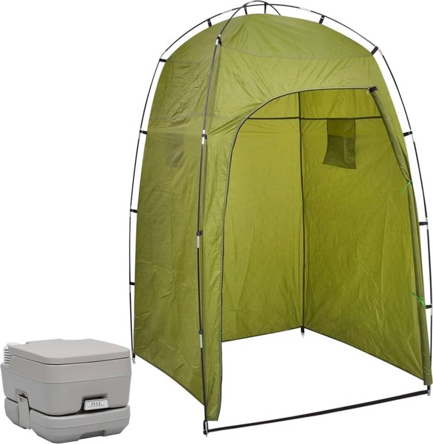 Inodor para Camping VIDAXL Verde (130 x 130 x 210 cm)