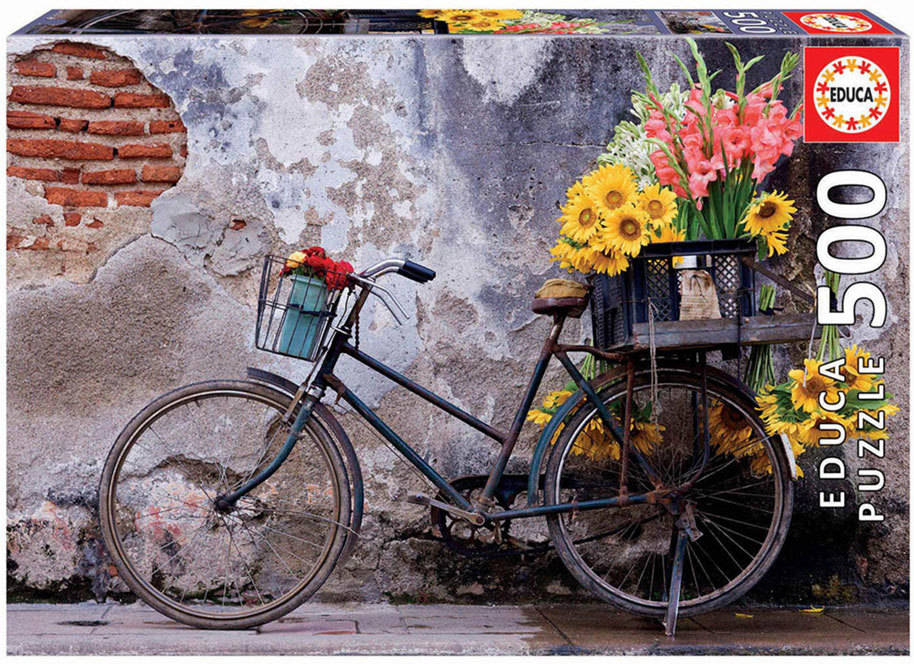 Puzzle EDUCA 500 Bicicleta con Flores (Edad Mínima: 12 Años - 500 Piezas)