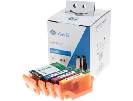 Pack 4 Cartuchos de Tinta Compatibles G&G HP 934XL 935XL K C M Y