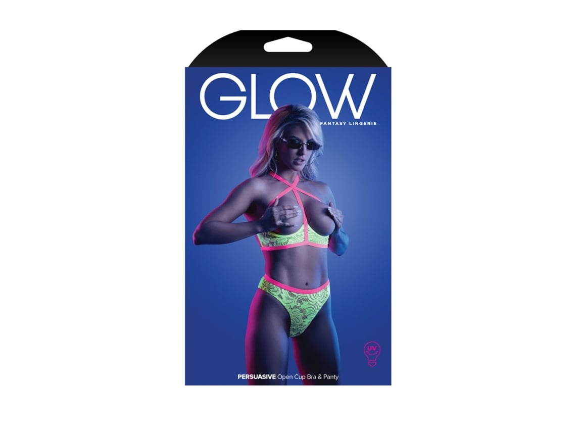 Pack Sujetador y Tanga GLOW Persuasive de copa abierta de Nailon para Mujer  (Verde - S/M) | Worten.es