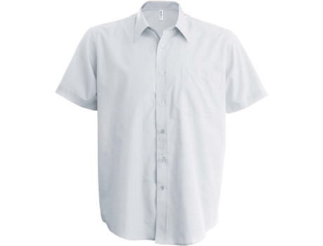 Camisa de Manga Corta para Hombre KARIBAN (4XL - Blanco)