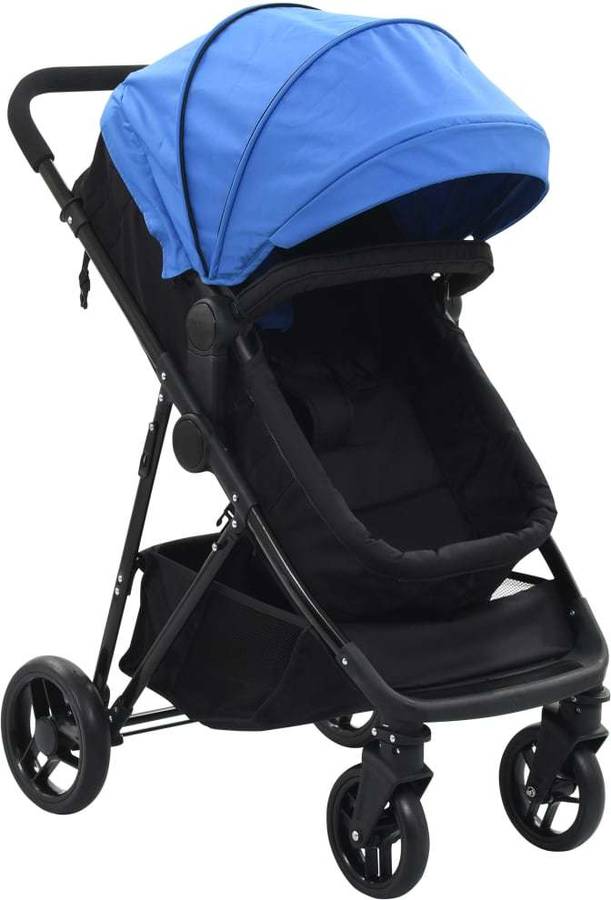 Carrito de Bebé Individual VIDAXL 2 In 1 Azul