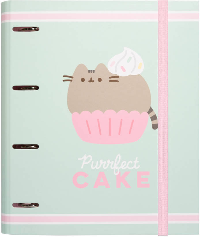 Carpeta 4 Anillas troquelada pusheen foodie collection archivador a4 tapa dura dossier