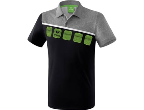 Polo para Niño ERIMA 5-C Negro, Blanco, Gris para Multideportes (8 años)