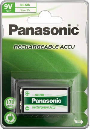 Panasonic Blister 1 pila recargable 9v ready to use batería tecxus 170mah 1bl