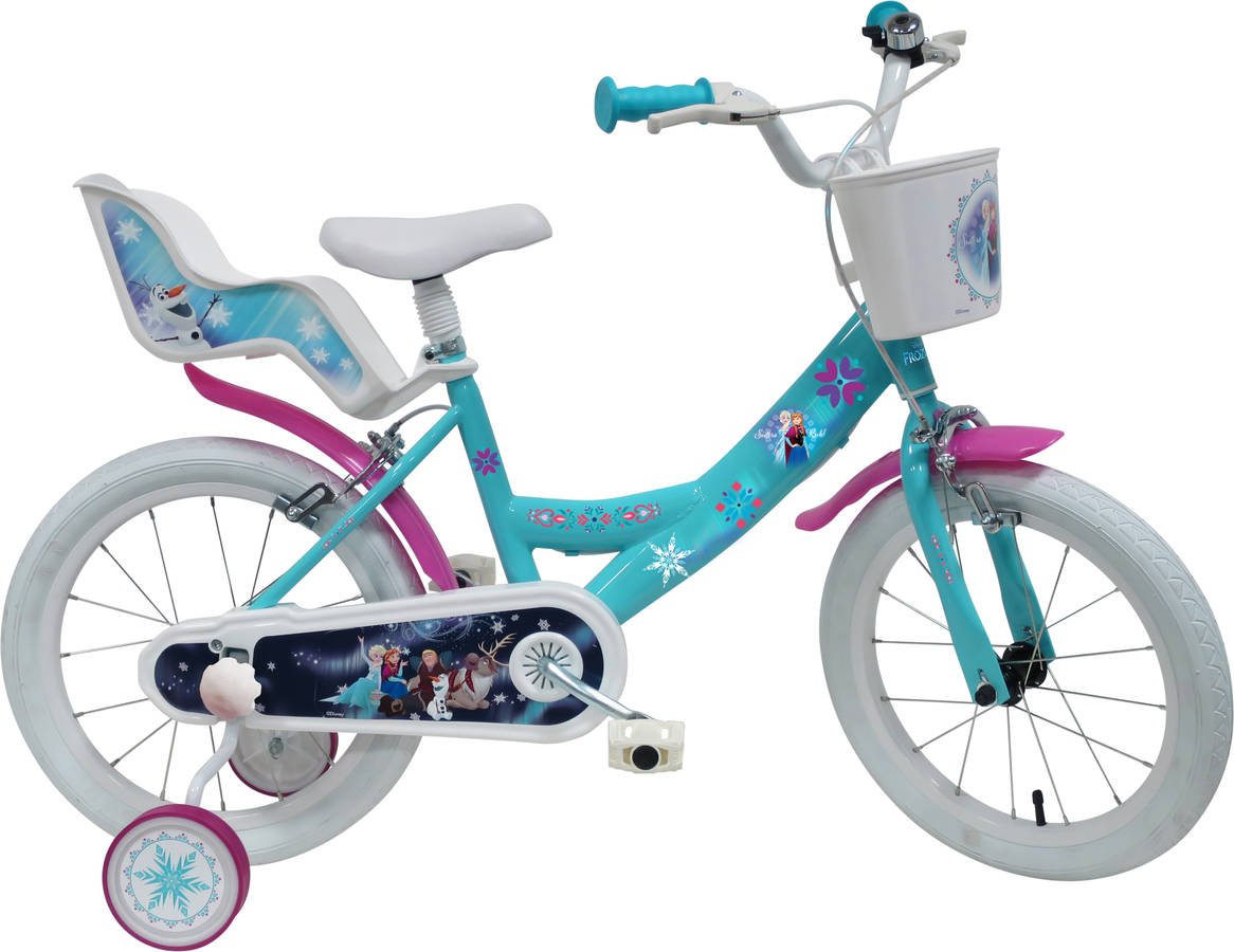 Bicicleta DENVER BIKE Frozen, 16" en Hierro Azul y Blanca