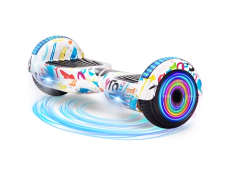 Hoverboard NEI-WAI z1+ White para Niños (Columna Bluetooth - Autonomía: 8/10 Km - Velocidad Máxima: 10 Km/H)